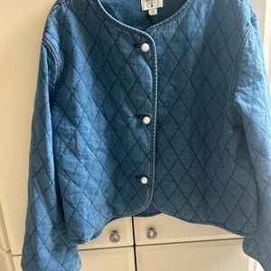 NWT Kate Spade Denim Quilted Jacket